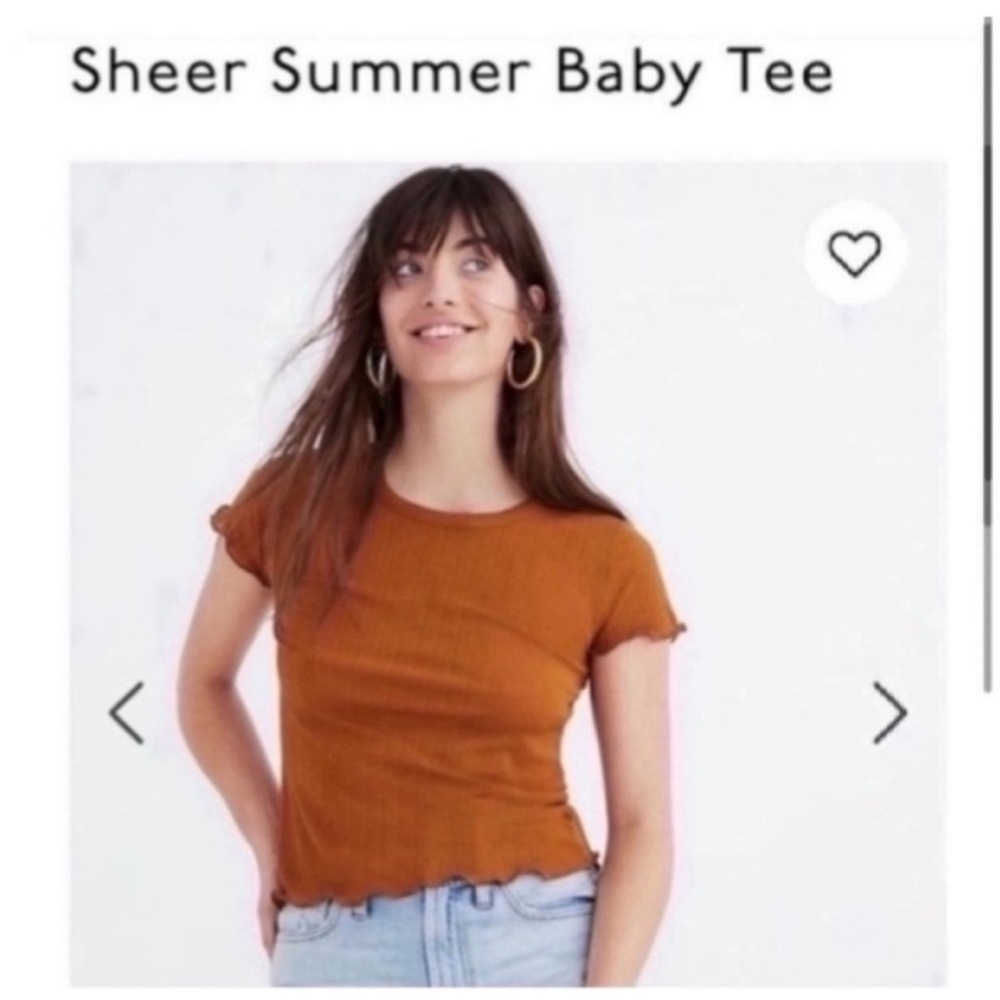 NWT MADEWELL SHEER SUMMER BABY TEE